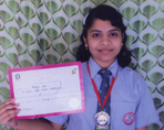 Sukanya Das Picture Have Certificate from Wiz National Spell Bee